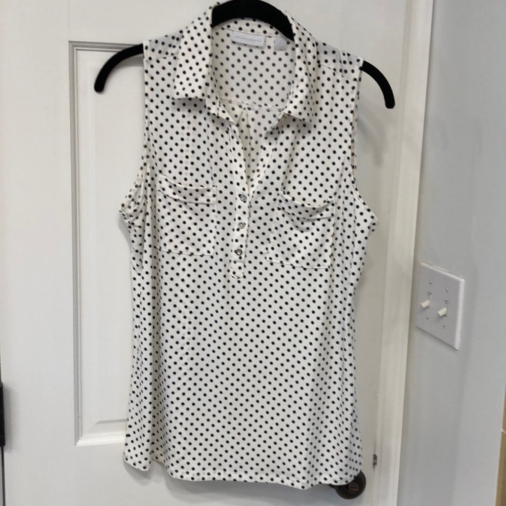 New York and Company Sleeveless Polyester Top